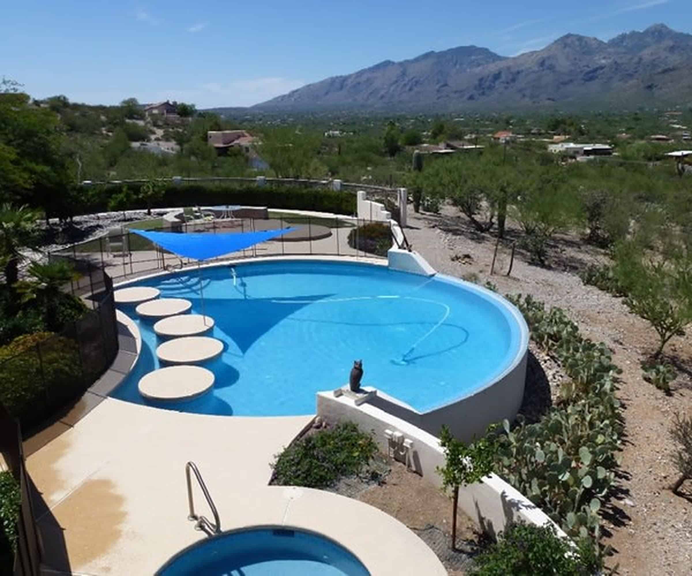 Pool shade warranty fiberglass posts structure